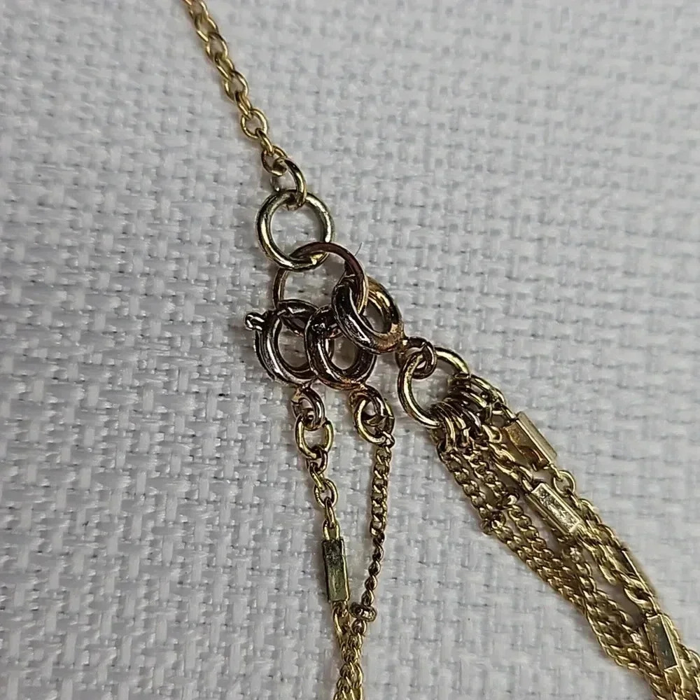 Retired Vintage Stella & Dot Tulum Tassel Necklace Gold Blue Beaded Versatile - Picture 13 of 16